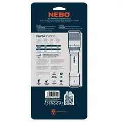 Nebo Davinci 2000 Rechargeable Flashlight (2000 lm)